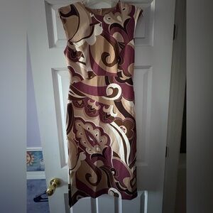 Express Purple and Cream Abstract dress